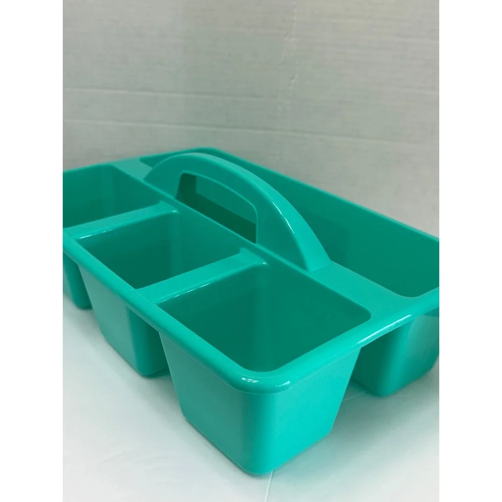 Teaching Tree Multipurpose Organizer Caddy Teal Green 4-Compartment Storage Bin